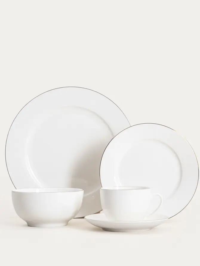 Miseczka AUROO porcelanowa ze złotą obwódką 14 cm