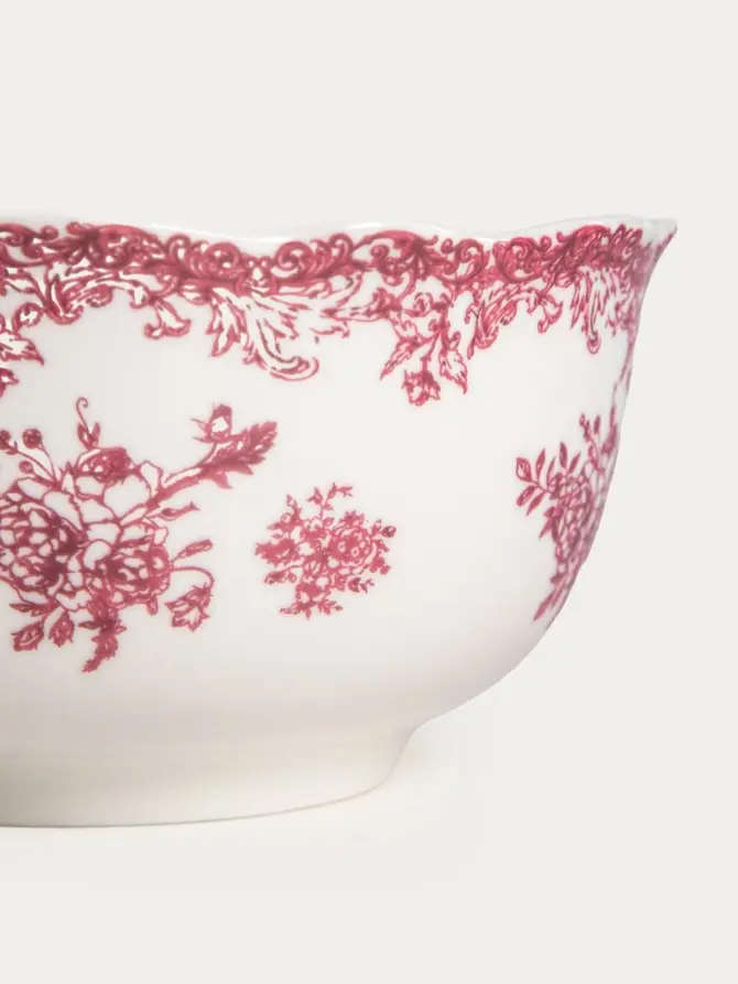 Miska LOURRY porcelanowa czerwona, 0,45 l 14 cm