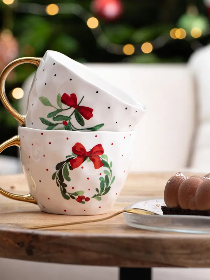 Kubek FANGY porcelanowy z wiankiem 0,48 l