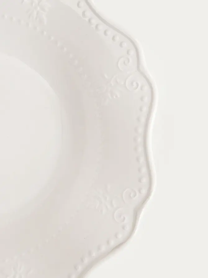 Talerz VISTAL porcelanowy głęboki biały 23 cm