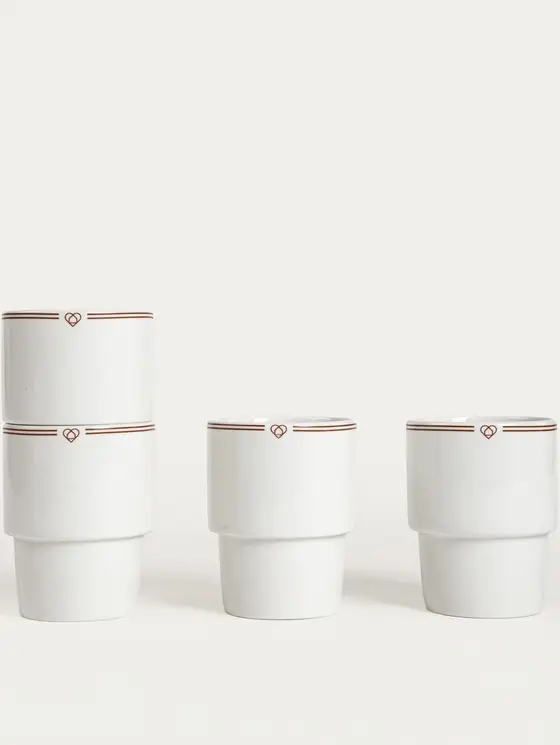 Zestaw kubków PATISSERIE porcelanowych bez ucha 4 szt.
