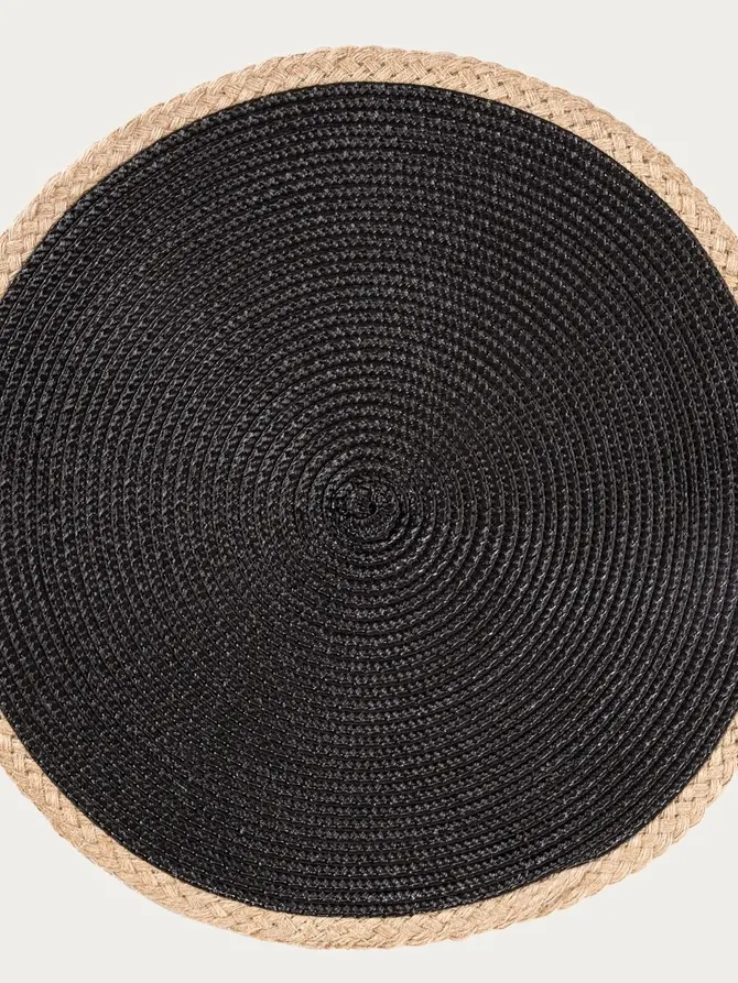 Maty stołowe PLAR czarne, zestaw 2 szt. 38 cm