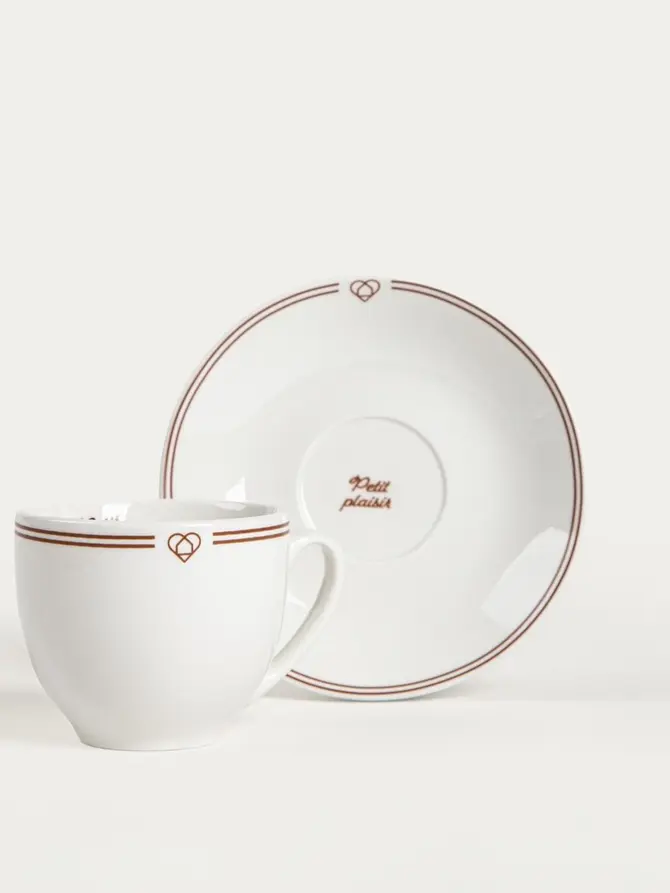 Zestaw filiżanek ze spodkiem PATISSERIE porcelanowych małych, 0,1 l 4 szt.
