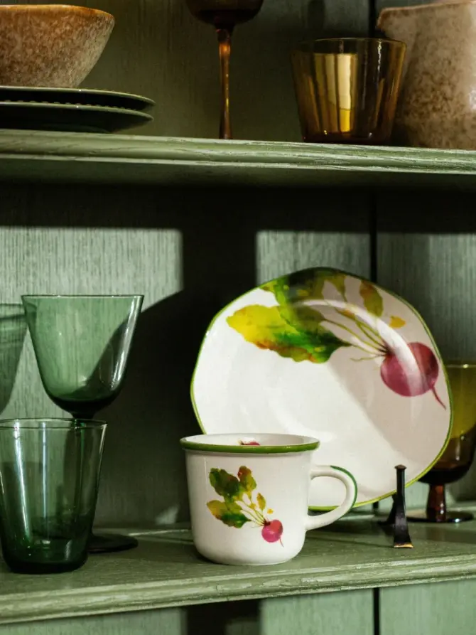 Talerz SKORD porcelanowy deserowy z burakiem 20 cm