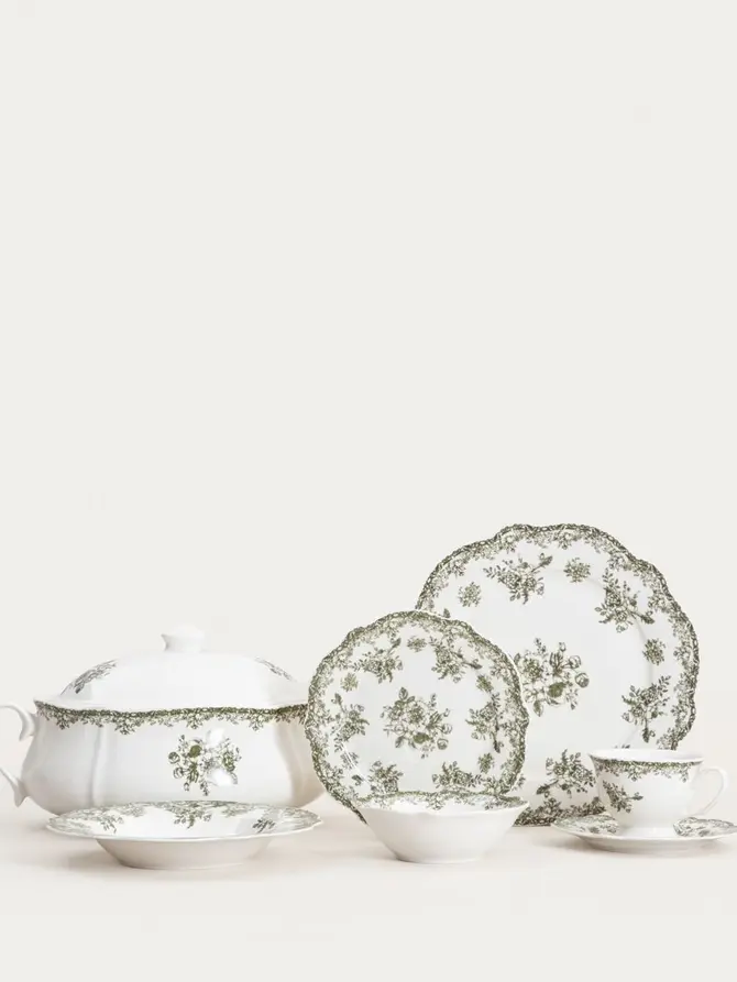 Miska LOURRY porcelanowa zielona 14 cm