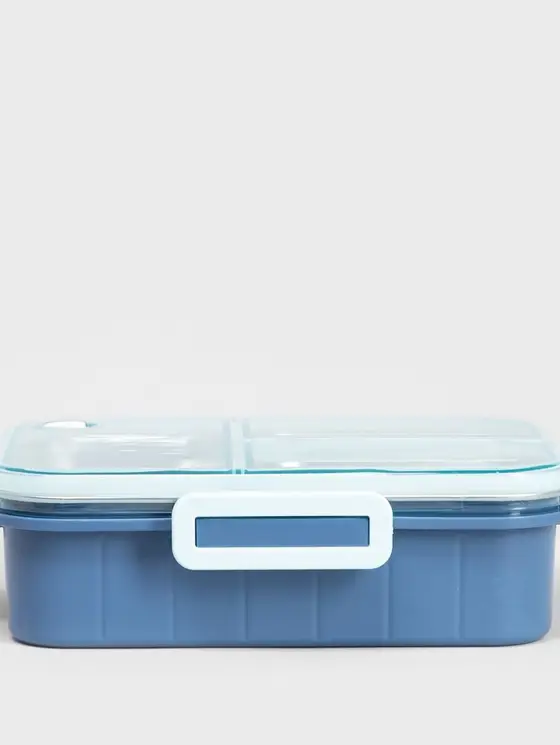 Lunchbox B2 DELVOR 3 elementy niebieski 0,75l