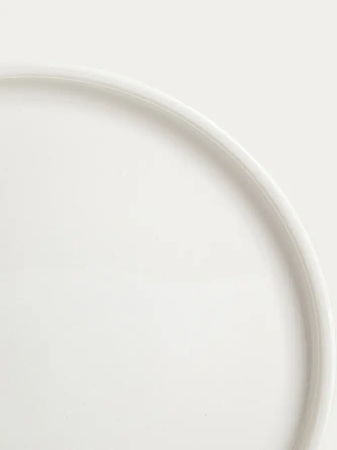 Talerz BERGO porcelanowy deserowy biały 20 cm